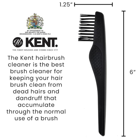 Kent Hair Brush Cleaning Tool, Rake for Removing Hair and Dandruff from Brushes, Combs & Grooming Tools