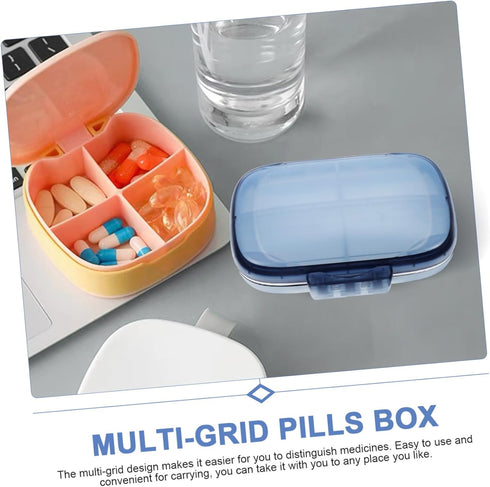 Portable Weekly Pill Organizer Large Capacity Travel Medicine Case Container for Tablets Vitamins Supplements Storage