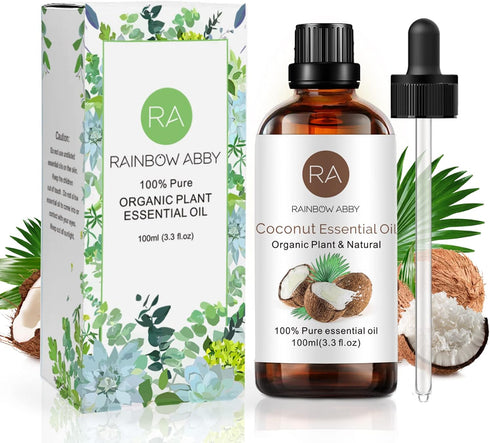 Coconut Essential Oil (100ML), 100% Pure Natural Organic Oil for Diffuser, Massage, Skin Care, Yoga