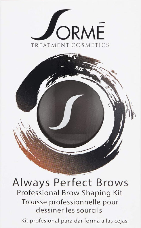 SORMÉ Smudge Proof Long Lasting Eyebrow Powder for Women - Dark Smoke, Brush & 3 Shaping Stencils