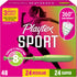 Playtex Sport Tampons Multipack (24ct Regular/24ct Super), Fragrance-Free - 48ct | Tampons