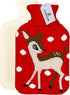 Hot Water Bag 2 Liter Hot Water Bottle, Heat Up and Refreezable Hot Cold Pack with Knit Cover for Pain Relief Therapy