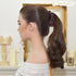 RC ROCHE ORNAMENT 6 Pcs Bow Ribbon Hair Clip Claw, Women Banana Ponytail Holder, Classic Multicolor