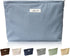 Wudygirl Makeup Bag, Portable Cosmetic Travel Bag for Women and Girls, Large Capacity Corduroy Toiletry Bag (Light Blue)