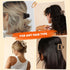 Matte Hair Clips for Women and Girls - Rectangle and Double Row Small Claw Clips in Beige, Khaki, Brown, Black