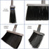 BristleComb Outdoor Broom & Dustpan Set - 49" Long Adjustable Broom, Self-Cleaning Comb & 2 Interchangeable Heads