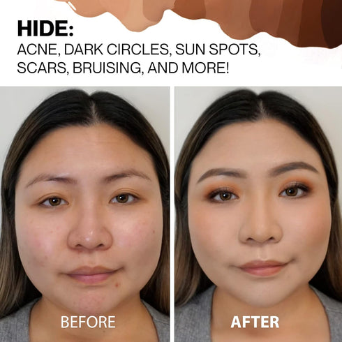 HIDE Liquid Concealer, Medium to Full Coverage for Blemishes & Dark Circles, Oil Free, Nude (0.5 fl oz)