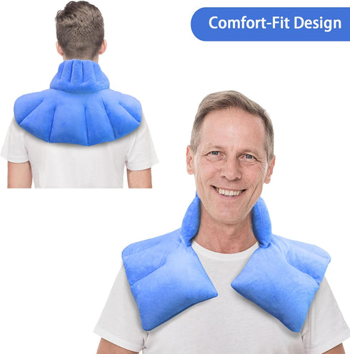 Nalax Microwave Heating Pad for Neck & Shoulder, Hot & Cold Herbal Wrap with Lavender Aromatherapy
