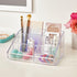 STORi Clear Plastic Vanity Makeup Organizer with 6 Compartments for Brushes, Eyeshadow Palettes, Beauty Supplies