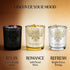 Set 3 Pack 7oz 120H Trimmer Luxury Soy Candle Gift for Women Crystal Glass Aromatherapy Candles, Total Burn Time, Soy