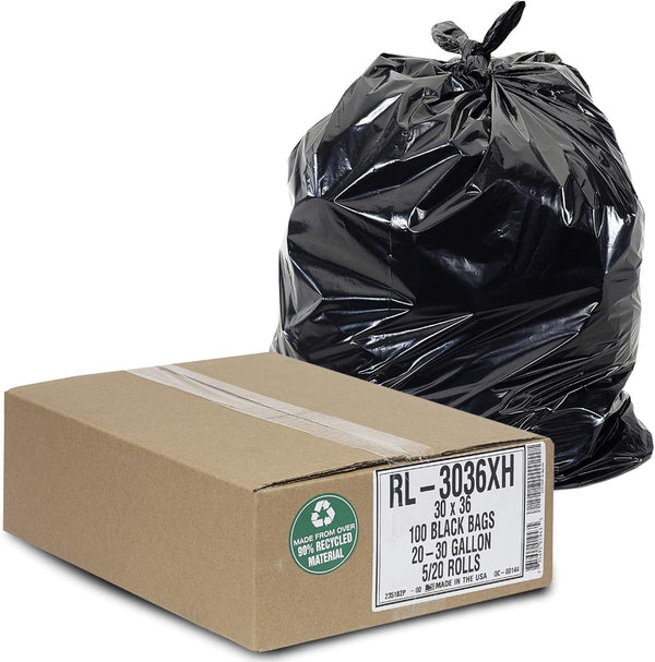 Aluf Plastics - RL-3036XH 20-30 Gallon Trash Can Liners (100 Count) -