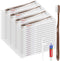 Disposable Toothbrushes with Toothpaste, Travel Toothbrush Kit, Individually Packaged, Brown, with Floss