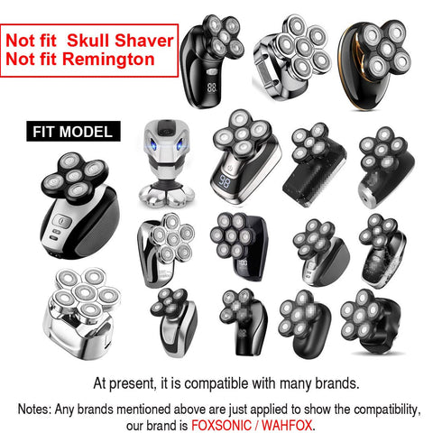 WAHFOX 8 Blades Head Shaver Replacement Blades for Electric Shaver, 8D Head Blade