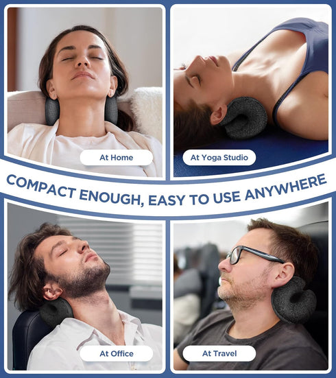 Osteo Neck Stretcher with Magnetic Therapy Cover, Pain Relief Cervical Traction Device, Gentle/Strong Modes for Neck