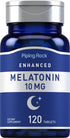 Piping Rock Melatonin 10mg 120 Tablets | Extra Strength with L-Theanine | Vegetarian, Non-GMO, Gluten Free
