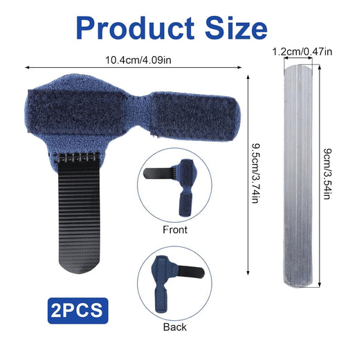 Ryetvok 2pcs Hammer Hammer 4.09In3.74In Toe Straightener, Blue Corrector for Women & Men, U-Shaped Aluminum Broken Toe