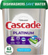 Cascade Platinum Dishwasher Pods, Detergent Soap Pods, Actionpacs with Cleaner and Deodorizer Action, Fresh, 62 Count