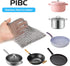 Cast Iron Cleaner 8"x6" Chainmail Scrubber, 316L Stainless Steel for Griddle, Skillet, Dutch Oven, Wok