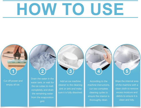 TIMLIFE 24 Ice Machine Cleaner Maker Descaler - Clean Tablets for Ice Machine, Compatible with Opal, Kitchenaid, Helps