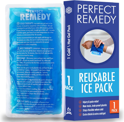 Gel Ice Pack for Hot Cold Compress, Reusable Soft Ice Packs for Injuries, Alternative to Hot Water Bottles