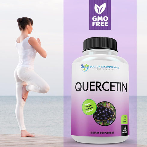 RECOMMENDED 1000mg (120 Pack 3) DOCTOR SUPPLEMENTS Quercetin Per Serving - (Vegan, Non-GMO) Veggie Capsules