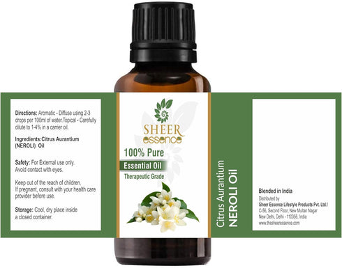 Neroli Oil |Orange Blossom Oil -(Citrus Aurantium)- Eesential Oil 100% Pure Natural Undiluted Uncut Therapeutic Grade Oil 0.50 Fl.OZ (15 ML)
