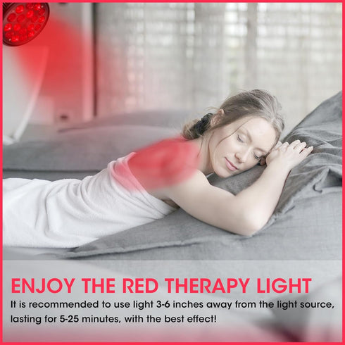 Red Light Therapy Lamp-54W 18 LED Infrared Device with Adjustable Socket Clamp, 660nm Red and 850nm Near Infrared