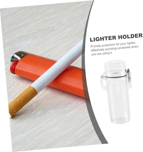 Clear Coat Waterproof Lighter Holder, Plastic Dual Purpose Organizer Case for Lighters