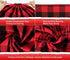 HRX Package 2 Pcs Cotton Santa Bag, 28x20 Inch Plaid Fabric Drawstring Christmas Bags with Gift Tag