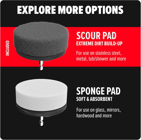 Dirt Devil 3-Piece 3.5" Scour Pad Cleaning Brush Set for Use On Metal, Granite and More, Tough Whole-Home Cleaning,