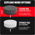 Dirt Devil 3-Piece 3.5" Scour Pad Cleaning Brush Set for Use On Metal, Granite and More, Tough Whole-Home Cleaning,