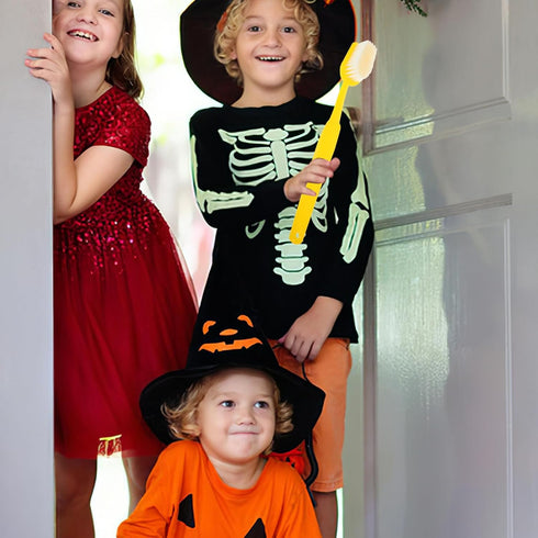 Toyvian Giant Toothbrush Prop, Oversized Novelty Comedy Item, Huge Yellow Toothbrush for April Fools Day, Halloween,