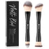 DUcare Makeup Brushes, Duo End Foundation Contour & Buffer Brush Set, 2Pcs, Black