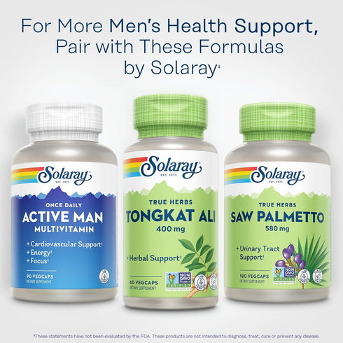 Tongkat Ali 400 mg - Herbal Support for Men's Health by SOLARAY, 60 VegCaps