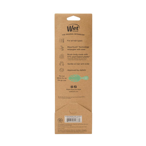 Wet Brush Go Green Tea Tree Oil Infused Treatment Comb, Wide Tooth Hair Detangler with WaveTooth Design