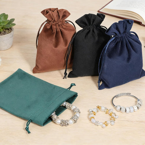 InnoHHustle 4 7.08 5.11inch (4 Pcs Dice Bag Soft Velvet Gift Bags x Drawstring Pouch Tarot Bag Jewelry Pouches