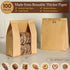 PILABEL 100 Pack 14x8.3x3.5 Inch 100 Packaging Large Sourdough Bread Bags with Window and Tin Tie, Kraft Paper Bakery