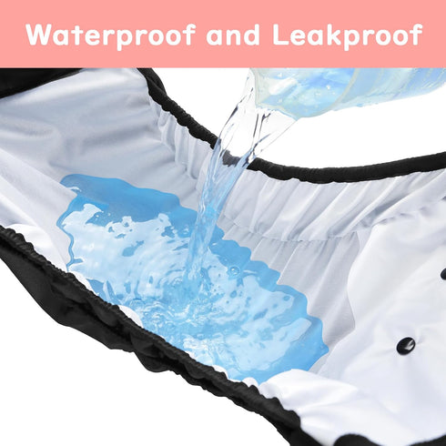 Littleforbig Adjustable Waterproof Cloth Adult Diaper Wrap - I Love Daddy Black