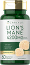 Carlyle Lions Mane Supplement Capsules | 4200mg | 60 Count | Vegetarian, Non-GMO, Gluten Free