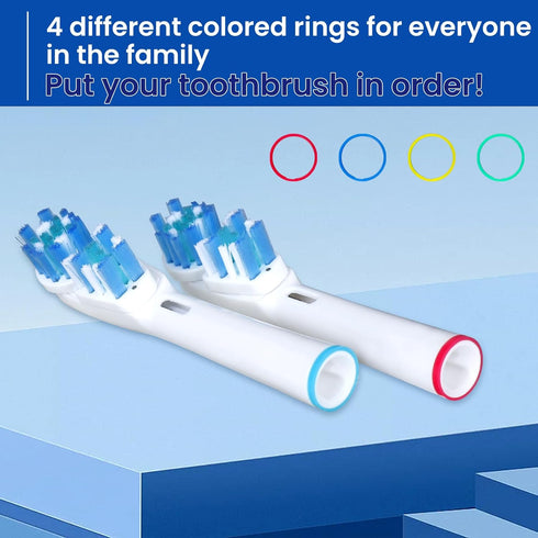Replacement Brush Heads, 16-Pack, Compatible with Oral B Double Clean Design, Braun Oral-B Dual Clean