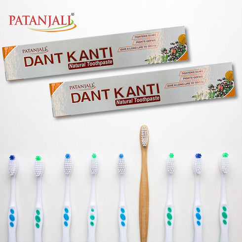 Patanjali Dant Kanti Natural Toothpaste 100gm / 3.38 fl oz - Pack of 10