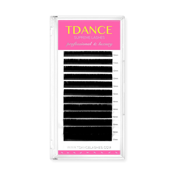 TDANCE Premium D Curl 0.07mm Thickness Semi Permanent Eyelash Extensions, Mixed 10-17mm