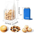 Roppolo 50 3.9 Inch Packing Pcs Bread Bags with Tin Tie, Mini Loaf Bags Made Of White Cotton Paper, Storage Bag