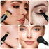 4 in 1 Travel Makeup Brush Set with Case, Powder, Foundation/Blush, Eyeshadow, Concealer Brushes, Double Ended