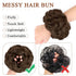 MORICA 1 PCS Curly Hair Bun Scrunchies Extension, Messy Bun Hair Piece for Women (1-8# Medium Chestnut Brown)