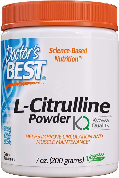 Doctors Best L-Citrulline Powder, Supports Circulatory Health, Non-GMO, Gluten Free, Vegan, 7 oz (200 Grams)
