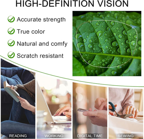 AEZUNI Large Square Reading Glasses for Women, Clear Frame Readers, Available in 1.0 to 3.5 (Transparent, 250)