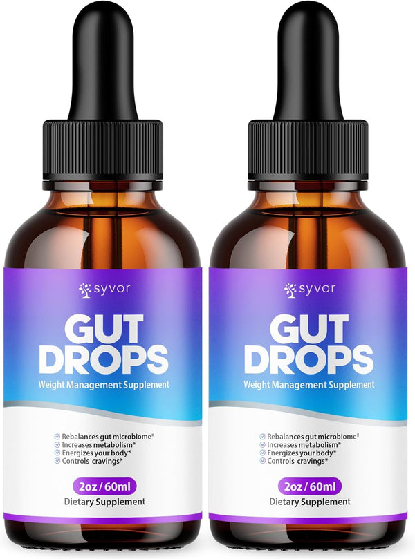 Syvor (2 Pack) Gut Drops, Official Gut Drops Liquid Supplement Advanced All Natural