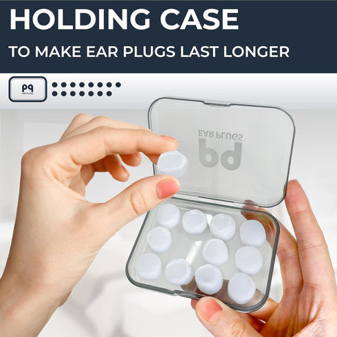 Peace&Quiet PQ Wax Ear Plugs - 15 Soft Silicone Gel Wax Earplugs for Sleeping, Swimming, 32 Db Noise Cancelling