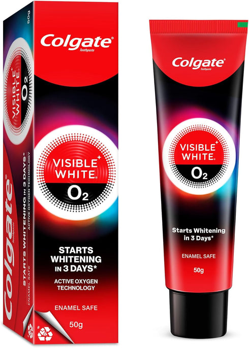 Colgate Visible White O2, Teeth Whitening Toothpaste (50g/1.7oz)